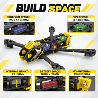 SpeedyBee Mario 5 Châssis FPV 5 pouces DC XH Double Géométrie O4 VTX Numérique T300 Fibre de Carbone Bras 6mm Châssis 23-31mm CE/FCC