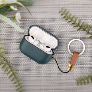 Para <span class=keywords><strong>AirPods</strong></span> Pro 3 Auriculares a prueba de golpes Funda de lujo Venta caliente Venta al por mayor Estuche protector de auriculares de cuero genuino - Product Image 2