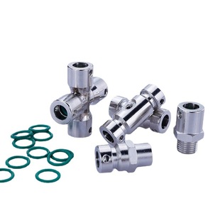 Conector Rápido de Acero Inoxidable de 3 Vías, Roscado, Electrochapado en Níquel, Accesorios para Tuberías GYJTDY - Product Image 1