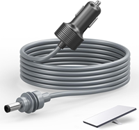 Adaptateur de voiture Starlink Mini 12V 5A à charge rapide avec câble d'alimentation et connecteurs nickelés, cordon d'alimentation CC