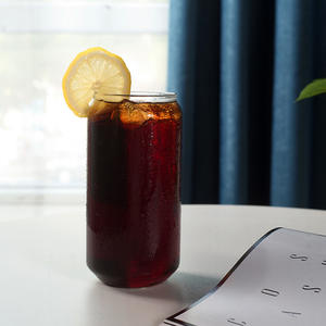 Set di 4 bicchieri da 16 once - Bicchieri per sake con cannuccia in vetro e spazzola per cannuccia, bicchieri trasparenti da 16 once per caffè freddo e tè - Product Image 3