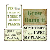 Letrero Metálico Retro para Amantes de las Plantas, con la Frase 'Sí, realmente necesito todas estas plantas', Decoración de Pared para Jardín, Invernadero y Hogar