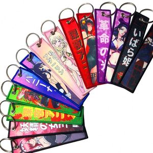 <b>Custom</b> Design Japanese Anime Embroidered Keyring <b>Key</b> for Motorcycles Cars Backpack Gifts Jet Tag - Product Image 4