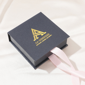 Ribbon Flip Top Jewelry <b>Box</b> Custom Luxury Packaging <b>Box</b> for Rings Necklace <b>Earrings</b> <b>Gift</b> Presentation and <b>gift</b> store - Product Image 3