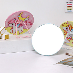 Miroir de maquillage de bureau en PU, pliable et réglable, pour étudiants, utilisation en dortoir - Product Image 5