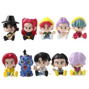 Figurines d'<span class=keywords><strong>action</strong></span> d'anime Huntrx Team Q Version, 10 pièces, figurines miniatures de collection, décorations de bureau mignonnes, cadeaux de jouets parfaits pour les fans - Product Image 1