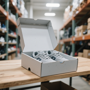 Boîte à chaussures en carton ondulé kraft personnalisée et emballage pour baskets, boîte pliable à fermeture automatique pour l'expédition - Product Image 6