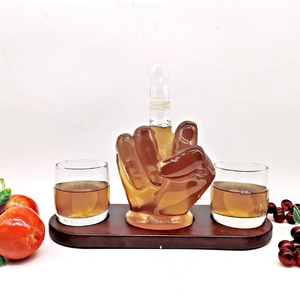 Cá Nhân Phong Cách Thiết Kế Độc Đáo Vui 1000Ml Thủy Tinh Ngón Tay Giữa Rượu Whisky Vodka Brandy Decanter Set Với Chủ Và Ly - Product Image 2
