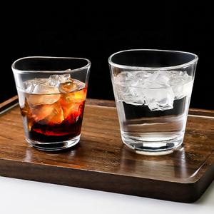 Party Whisky Tumbler ristorante birra acqua latte tè <span class=keywords><strong>caffè</strong></span> bere <span class=keywords><strong>vetro</strong></span> trasparente bocca irregolare tazza di <span class=keywords><strong>vetro</strong></span> - Product Image 4