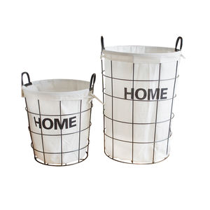 Cesta de almacenamiento de metal, lavandería, sala de estar, ropa, cesta de alambre de metal, cesta redonda de nuevo estilo - Product Image 4