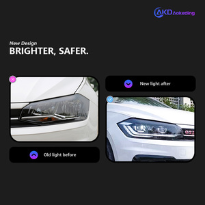 AKD estilo de coche de Polo <span class=keywords><strong>Virtus</strong></span> 2019-2022 nuevo Polo faro reemplazo de estilo DRL luces diurnas faro proyector Facelift - Product Image 2