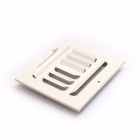 Grille de ventilation carrée en fer de haute qualité 6x6 8x8, revêtement poudré blanc, pour l'admission d'air frais au plafond