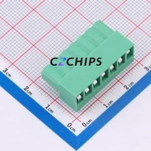 MXHT396K-3.96-07P-GN01-Cu-S-A Plug-in Terminal Block P=3.96mm Connector Plug Screw Fixing 1x7P 3.96mm - Product Image 2