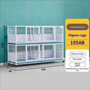 Cage à pigeons multi-niveaux en acier galvanisé de qualité supérieure, <span class=keywords><strong>anti</strong></span>-évasion, avec système de sécurité renforcé <span class=keywords><strong>anti</strong></span>-fouines, pour l'exposition commerciale de pigeons - Product Image 3