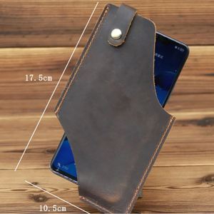 Genuine Leather Case Classic Cell Belt <b>Mens</b> Phone Holster Waist <b>Pouch</b> for Gifts - Product Image 5