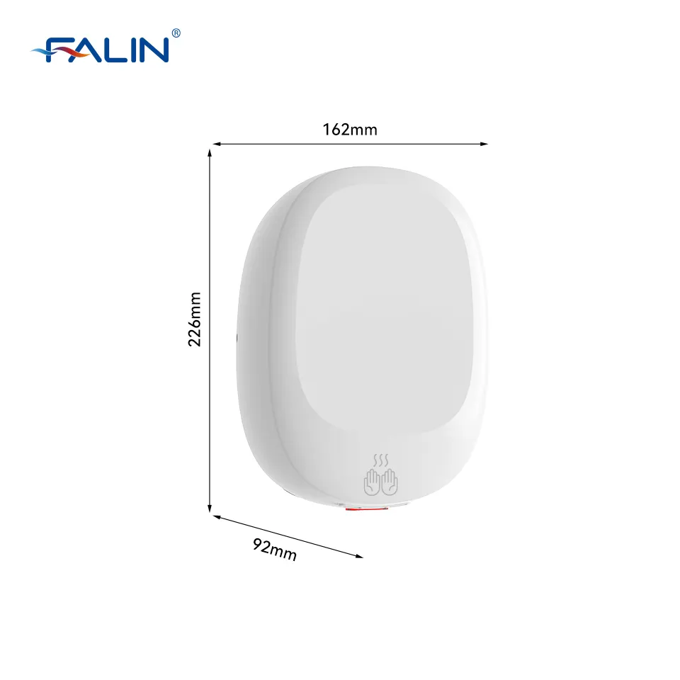 Mini secador de manos sin escobillas FALIN, motor de alta velocidad de 1000W, secador de manos para baño 2501