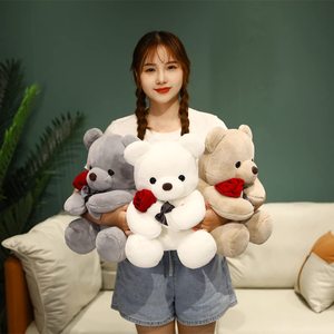 Usine Directe Jolie Peluche Ours en Peluche Rose Jouet Cadeau pour Anniversaires Filles Saint-Valentin Coton PP - Product Image 4