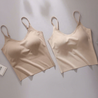 Camisole rembourrée sans couture pour femmes, coupe fixe, confortable, une pièce, doublure intérieure essentielle à la mode pour un usage quotidien, tailles M-XL