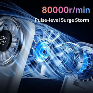 Mini <b>Handheld</b> Electric <b>Fan</b> USB <b>Rechargeable</b> Portable Outdoor Digital Display Brushless Motor 199 Levels 1200mAh 5W English - Product Image 4