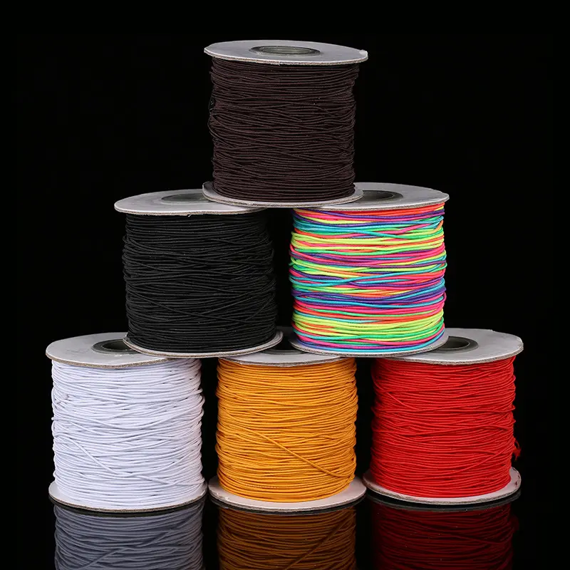 1Mm Multicolor Ronde Nylon Gecoat Elastische Kralen String Touw Koord Voor Ketting En Armband Diy Accessoire Sieraden Maken