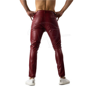 Pantalones de cuero hechos en fábrica para hombre, pantalones de cuero hechos en la mejor calidad para hombre, venta al por mayor - Product Image 3