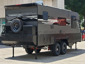 Style moderne Aventure en plein air Fonction mobile Camping Camper Caravan Stockage extérieur spacieux Construction durable Remorque de voyage - Product Image 4