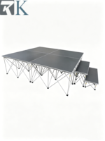 Scène mobile en aluminium et contreplaqué 4ft*4ft avec support en aluminium pour mariages, spectacles, expositions et événements musicaux