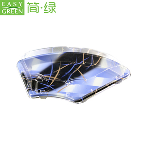HP-08 Thiết Kế Mới Takeaway Fan Hâm Mộ Hình Dạng Sushi Khay Vỉ Sushi Container Dùng Một Lần <span class=keywords><strong>PS</strong></span> Khay Nhựa Với Nắp - Product Image 5