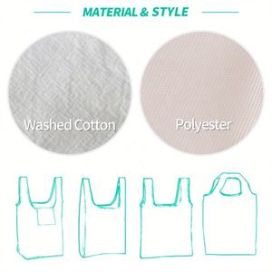 Sacs bon marché réutilisables écologiques pliables en promotion sac de courses sac fourre-tout pliable d'épicerie avec fermetures éclair - Product Image 2