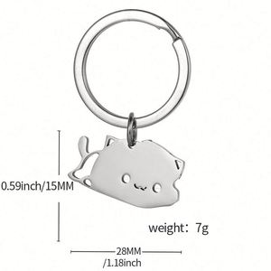 Nuevas Ideas de Productos: Llavero de Gato Adorable a Juego, Venta al por Mayor de Moda, Logotipo Personalizado, Promoción, Acero Inoxidable, Animal, Pareja, Amigo - Product Image 4