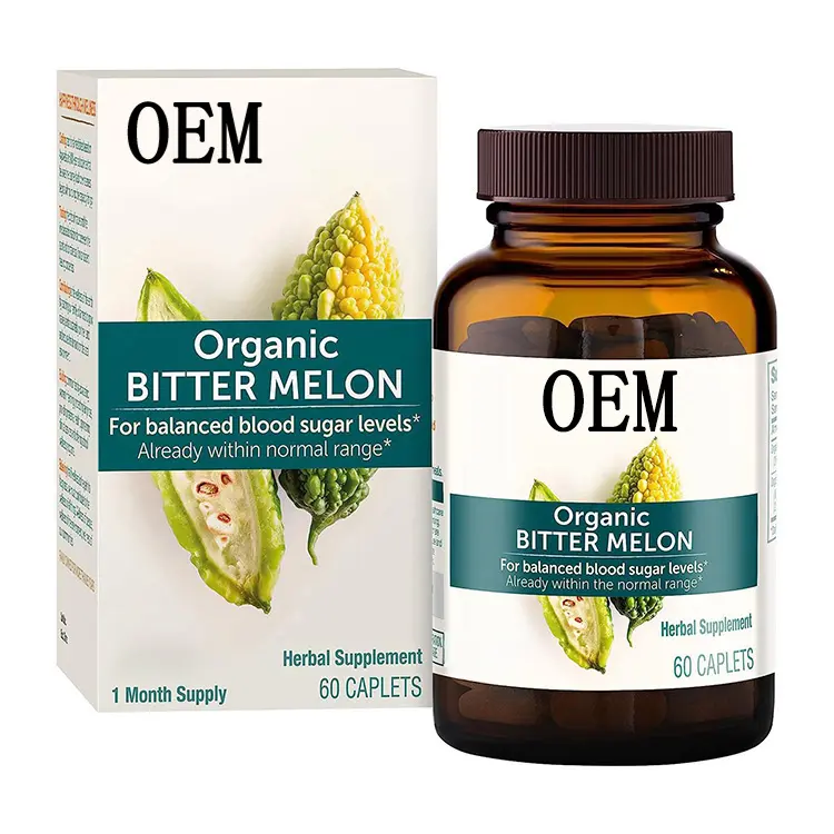 Supplément de capsule de complexe de sucre dans le sang OEM ODM naturel 20 herbes et vitamines avec melon amer pour soutenir une glycémie saine