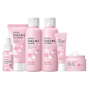 Skin Care Anti Aging Repair Skin Facial Care Set Face Serum Cleanser Lotion Toner Cream Sakura Skin Care Set 6pcs Japan Adults