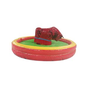 Arène de rodéo gonflable en métal robuste de qualité commerciale, à monnayeur, pour un jeu de taureau mécanique palpitant et sécurisé - Product Image 3