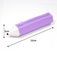 Pochette de rangement en silicone personnalisée pour enfants sac de rangement en forme de stylo mignon sacs porte-crayon portables pour étudiants
