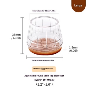 Tích hợp cảm thấy Lager Silicone Ghế chân bao gồm tái sử dụng và chống trượt bàn ghế bảo vệ cho đồ nội thất im lặng bảo vệ - Product Image 5
