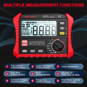 HT5910 Digital LCD Electronic Measuring Instrument Resistance Meter <strong>RCD</strong>/Loop <strong>Tester</strong> 1000 Data Storage Electronic - Product Image 6