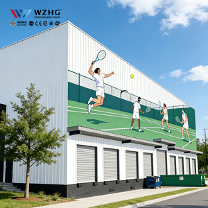 สนามกีฬาโครงสร้างเหล็กสำเร็จรูปแบบมีฉนวนกันความร้อน ทันสมัย อายุการใช้งาน 50 ปี ผิวเคลือบกัลวาไนซ์ สำหรับสโมสรส่วนตัว - Product Image 1