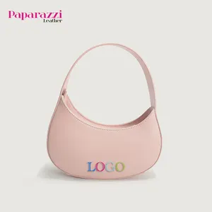 #PZ2023003 Custom your brand underarm leather handbags for women 100% genuine natural cow hide leather bags women's hobo bags