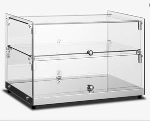 Vitrina de cristal para hostelería y catering comercial Vitrina de cristal segura cuadrada de cuatro lados Vitrina para alimentos Refrigerador seco ambiental - Product Image 5