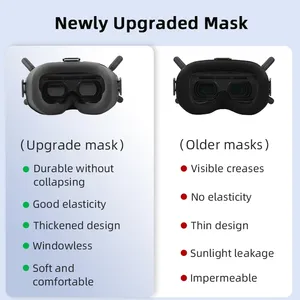 Housse de masque facial pour coussinet pour les yeux pour <span class=keywords><strong>DJI</strong></span> FPV COMBO/<span class=keywords><strong>AVATA</strong></span> lunettes <span class=keywords><strong>V2</strong></span> matériel respectueux de la peau éponge Drone accessoires - Product Image 3