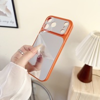Coque de téléphone magnétique invisible effet miroir tendance pour iPhone 17 ProMax 16 15 14 13 Pro Max avec grande fenêtre et protection antichoc