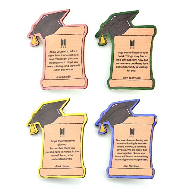 Wholesale Decorations Clothes Shirt Custom Wooden Insignia Bachelor's Degree Student Graduation Souvenir Wood Brooches Lapel Pin