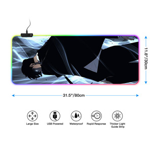 Alfombrilla de ratón para juegos iluminada RGB FLAME SNAKE serie de dibujos animados <span class=keywords><strong>XL</strong></span> RGB para uso de jugadores en Stock - Product Image 2