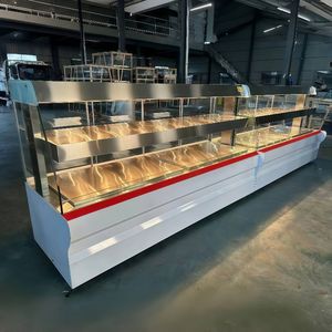 Vitrine chauffante pour aliments en acier inoxydable pour comptoir, capacité de 500 L, contrôle automatique de la température, design portable pour desserts et canapés - Product Image 1