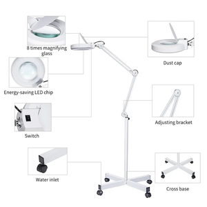 Mesa de Manicura Multifuncional, Soporte de Piso Portátil Móvil con Lámpara LED - Product Image 2
