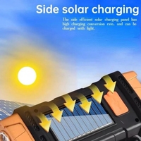 Lampe de recherche LED rechargeable Rts Sun Power avec lumière d'urgence latérale, batterie externe portable, lampe torche de chasse et de camping