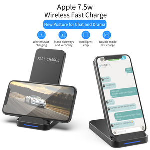 Hot Bán 10W QI Sạc Không Dây Cho Samsung <span class=keywords><strong>S9</strong></span> S8 S7 Lưu Ý 9 8 Không Dây Nhanh Chóng Sạc Dock Cho iPhone XS Max XR X 8 Cộng Với - Product Image 3