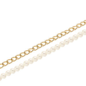 Chaîne de <span class=keywords><strong>lunettes</strong></span> en métal Vintage Grace Nouveaux bijoux Deux maillons Mode Perle Chaîne de <span class=keywords><strong>lunettes</strong></span> de soleil - Product Image 4