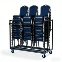 Chariot de rangement pour chaises personnalisable OEM - Chariot robuste pour empiler les chaises, capacité de 30 chaises, roues de 4 pouces pour les lieux d'événements