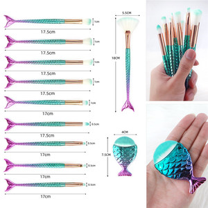 Piccolo Personalizzato Juego De Brochas De Maquillaje Individuale di Lusso Make Up Della <span class=keywords><strong>Sirena</strong></span> Spazzole di <span class=keywords><strong>Trucco</strong></span> Kit Set In Vendita Per Il <span class=keywords><strong>Trucco</strong></span> - Product Image 4